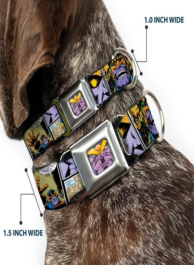 Buckle Down Buckle-Down Dog Collar Seatbelt Buckle Thanos Comic Scene Blocks, Multicolor, 1.5" Wide - Fits 16-23" Neck - Medium (DC-WMC149-WM) - Image 2