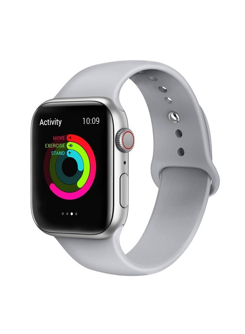 ELTRAZONE Apple Watch Band 42mm 44mm,Soft Silicone Fitness Replacement Accessories Straps Wristbands for iWatch Band Series 6/5/4/3/2/1 SE for Women/Men - Image 1