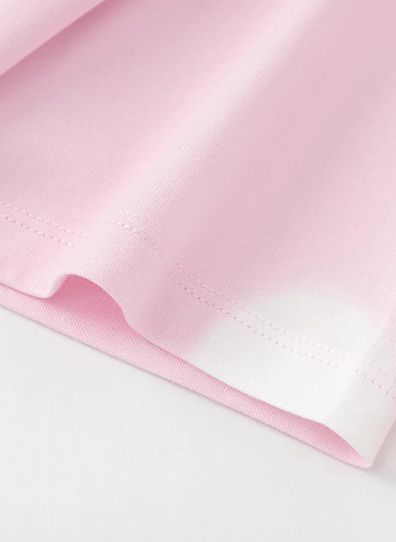 Balabala Kids Unisex Round v-neck short-sleeved T-shirt