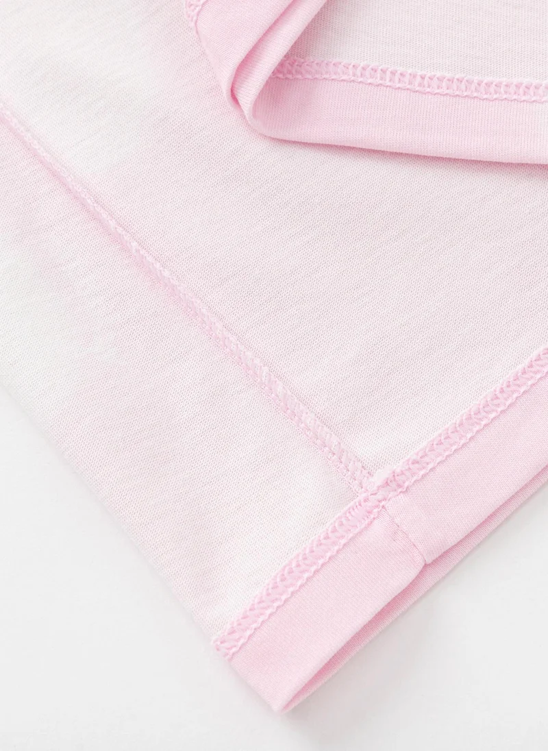 Balabala Kids Unisex Round v-neck short-sleeved T-shirt