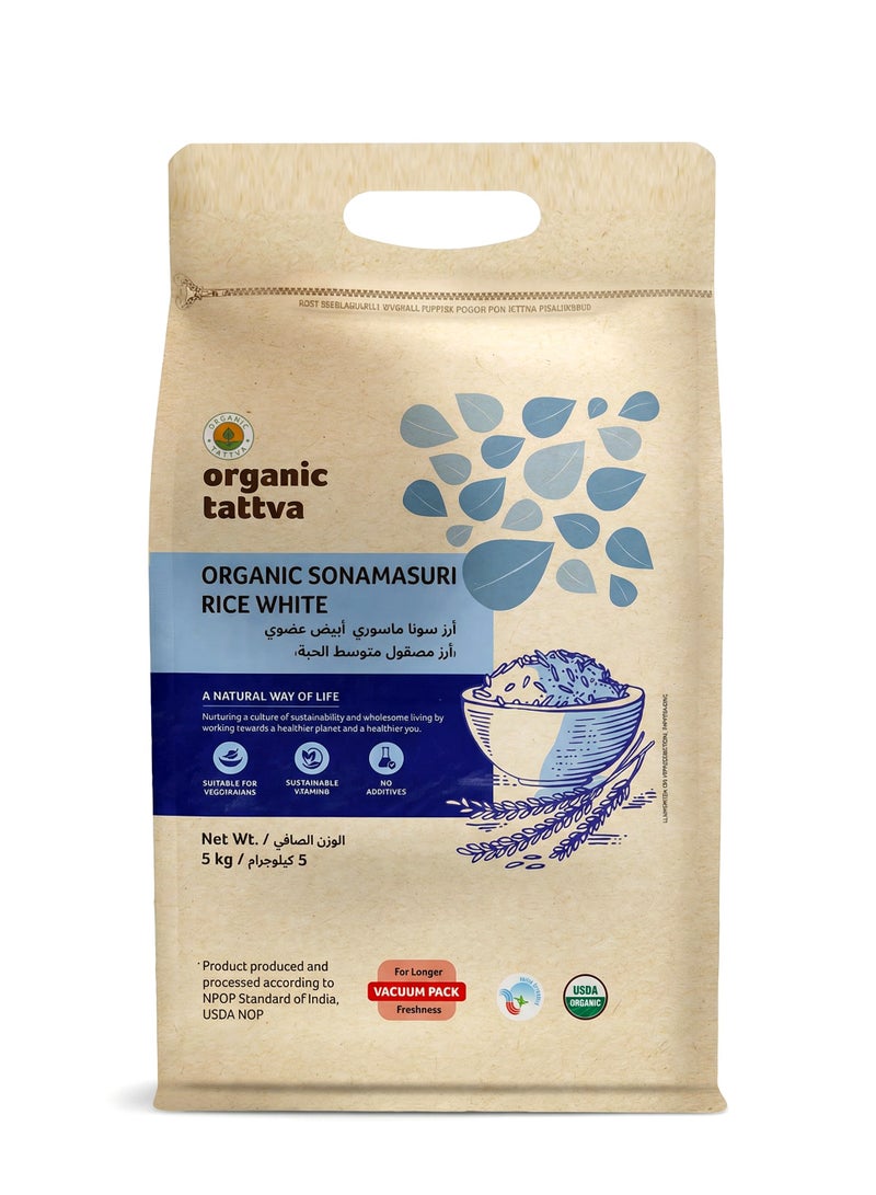 Organic Tattva Sonamasuri White Rice - Image 1