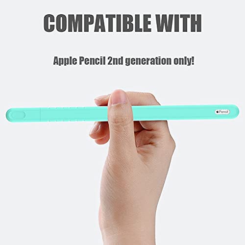 OJOS Pencil Case Compatible with Apple Pencil 2nd Gen Silicone Pencil Holder Sleeve and Nib Cover Fit iPad mini 6 2021/ iPad Air 4 Gen 2020/ iPad Pro 11/ Pro 12.9 2021/2020, Blue - Image 2