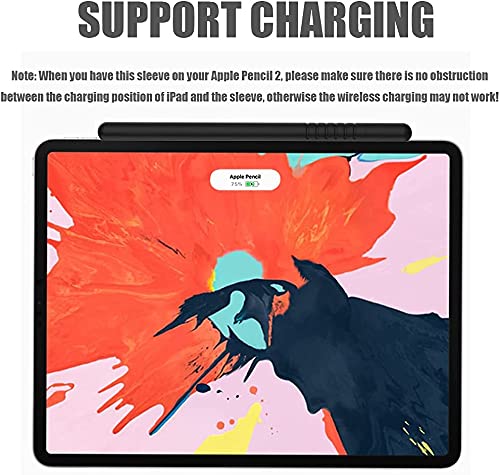 OJOS Pencil Case Compatible with Apple Pencil 2nd Gen Silicone Pencil Holder Sleeve and Nib Cover Fit iPad mini 6 2021/ iPad Air 4 Gen 2020/ iPad Pro 11/ Pro 12.9 2021/2020, Blue - Image 5