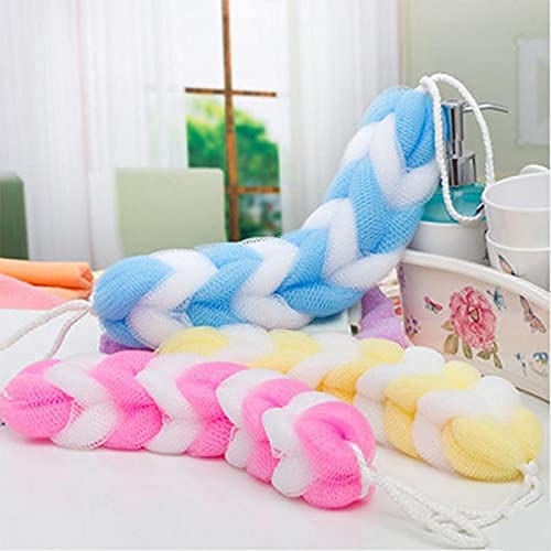 ELECSA? Back Strap Scrubber Bath Shower Bars Mesh Puff Exfoliating Soft Loofah Brush 3pcs - Image 4