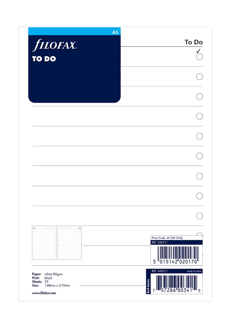 Filofax A5 To Do (B342211)
