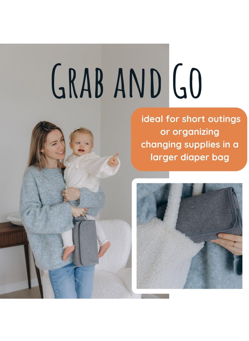 SYOSI - Diaper Clutch Trifold Compact Diaper Bag and Hanging Baby Toiletry Bag Portable Handheld Baby Diaper Changing Kit - Image 1