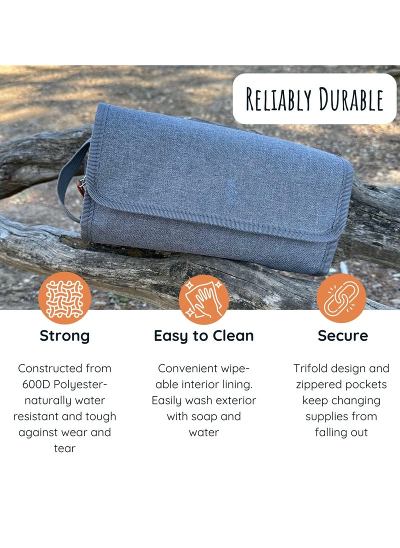 SYOSI - Diaper Clutch Trifold Compact Diaper Bag and Hanging Baby Toiletry Bag Portable Handheld Baby Diaper Changing Kit - Image 1