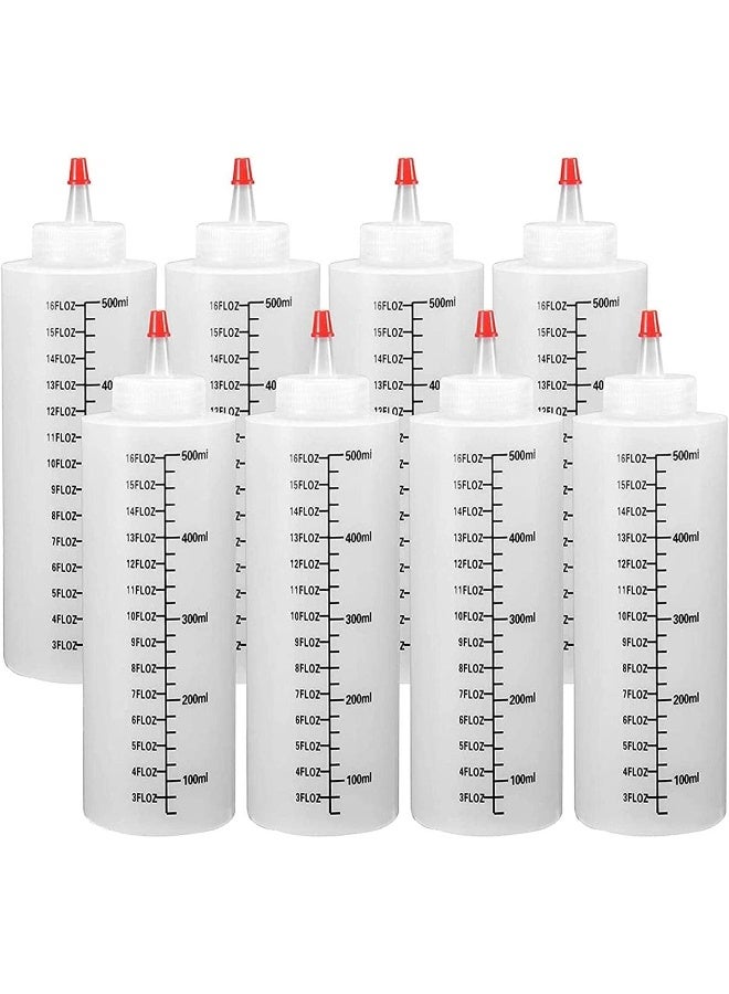 JZS Bolivia's Condiment Squeeze Bottles, Plastic Squeeze Bottles with Red Tip Cap, Sauce Squeeze Bottle for Ketchup, Condiments, Bbq Sauce, Dressing, Barbecue, Syrup and More - Image 1