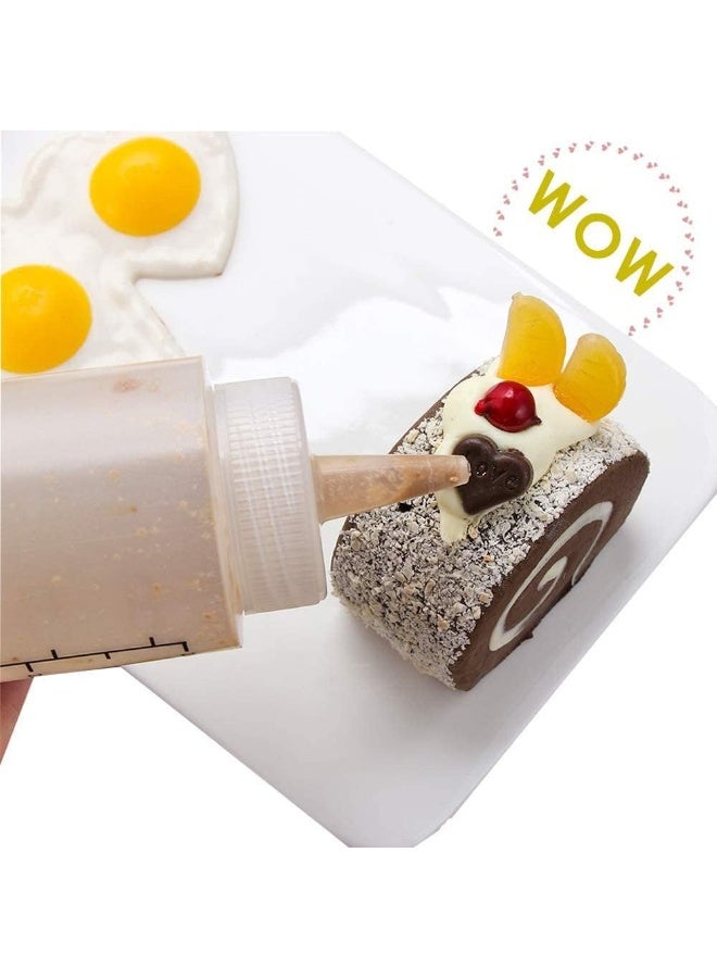 JZS Bolivia's Condiment Squeeze Bottles, Plastic Squeeze Bottles with Red Tip Cap, Sauce Squeeze Bottle for Ketchup, Condiments, Bbq Sauce, Dressing, Barbecue, Syrup and More - Image 4