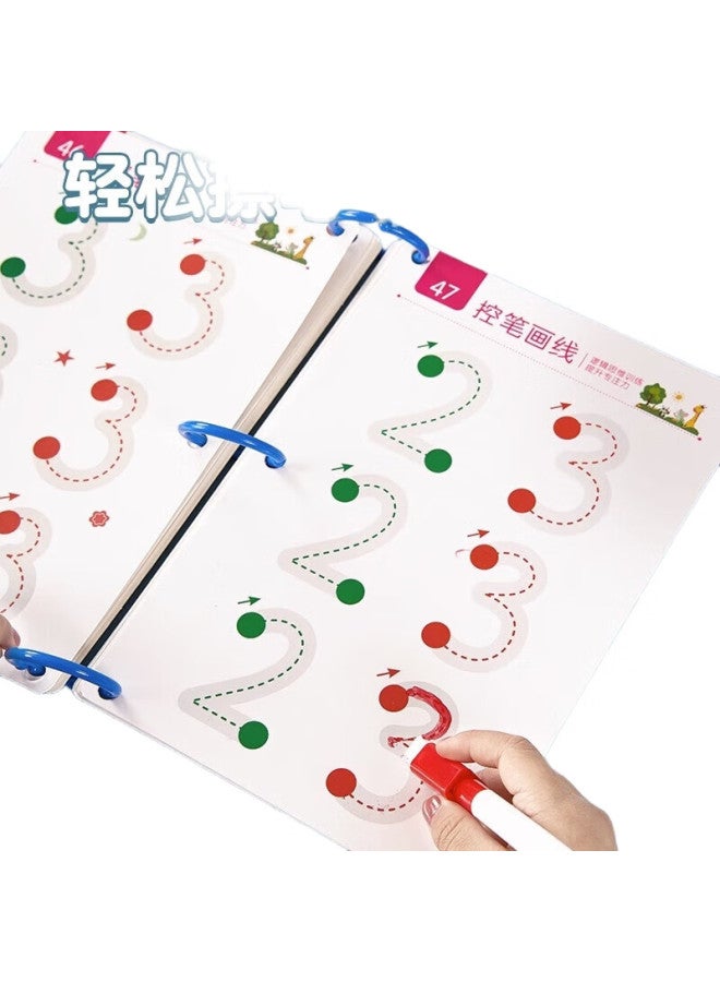 Licheers Pen Control Training Workbook For Children, Educational Toy For 3-6 Year Olds, Early Learning And Enlightenment, Handwriting Practice Book For Boys And Girls Aged 2 - Image 1