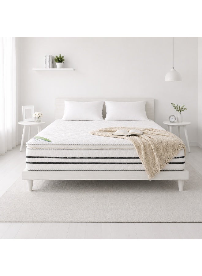 Rexal Home Galaxy Euro Top Bonnel Spring Mattress 200 × 200 × 30 cm (Super King) | Firm Feel, Motion Isolation & Spine Balance Support