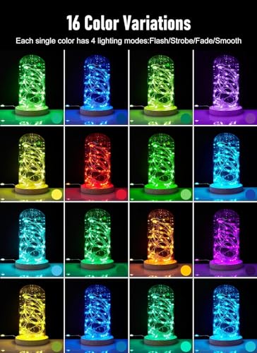 Minetom Color Changing Fairy String Lights - 33 ft 100 LED USB Silver Wire Lights with Remote and Timer, Starry Fairy Light for Bedroom Party Indoor Christmas Decoration, 16 Colors, Adapter Included - Image 2
