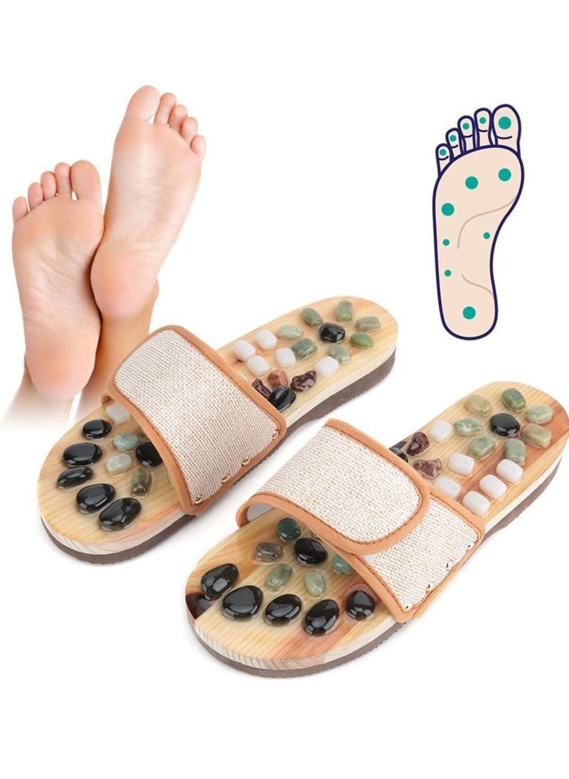 Y&D - Foot Massager Slippers, Reflexology Massage Shoe, Unisex Slipper Pebble Stimulated Pressure Points for Men and Women 42 Size - Image 1