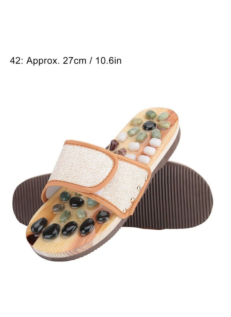 Y&D - Foot Massager Slippers, Reflexology Massage Shoe, Unisex Slipper Pebble Stimulated Pressure Points for Men and Women 42 Size - Image 1