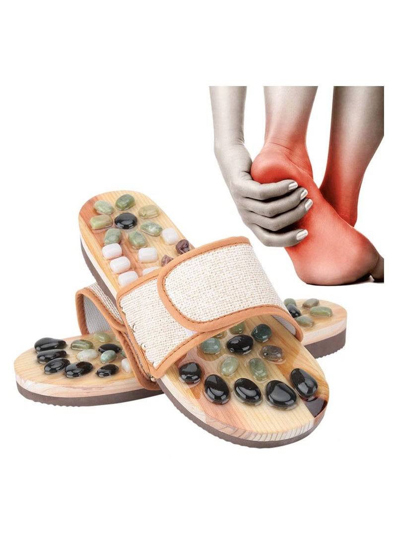 Y&D - Foot Massager Slippers, Reflexology Massage Shoe, Unisex Slipper Pebble Stimulated Pressure Points for Men and Women 42 Size - Image 1
