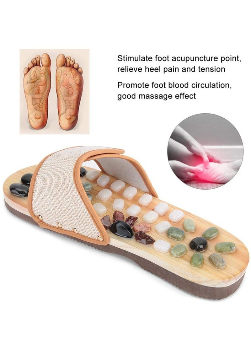 Y&D - Foot Massager Slippers, Reflexology Massage Shoe, Unisex Slipper Pebble Stimulated Pressure Points for Men and Women 42 Size - Image 1