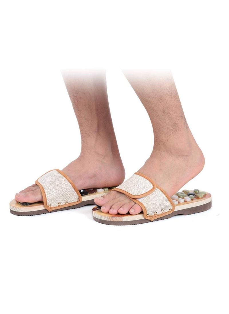 Y&D - Foot Massager Slippers, Reflexology Massage Shoe, Unisex Slipper Pebble Stimulated Pressure Points for Men and Women 42 Size - Image 1