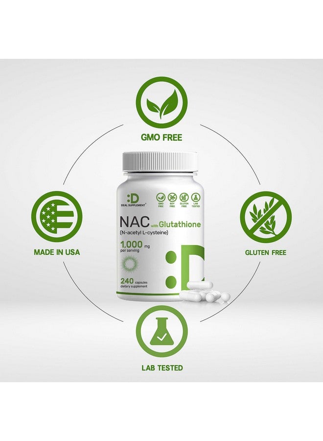 DEAL SUPPLEMENT 2 Pack NAC Supplement (N-Acetyl Cysteine) 1,000mg Serving with Reduced Glutathione, 480 Capsules - Image 2
