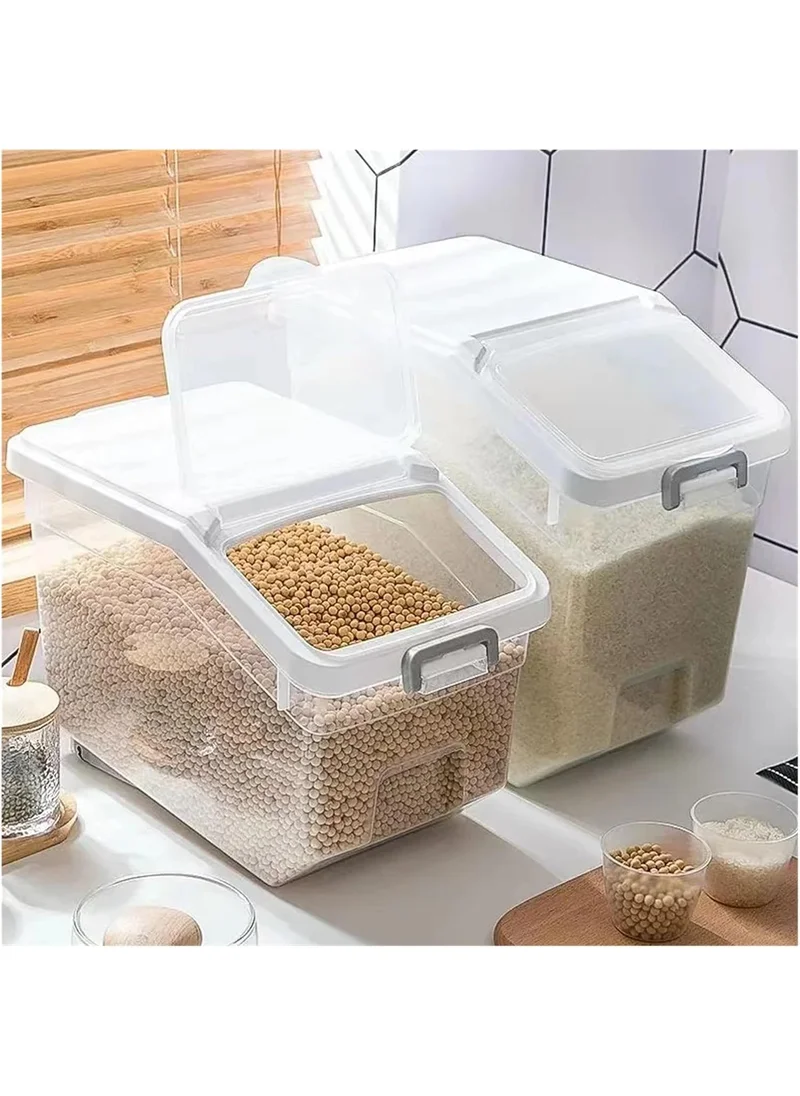 QUESERA 2 PCS Airtight Food Container with Lid & Measuring Cup for pantry