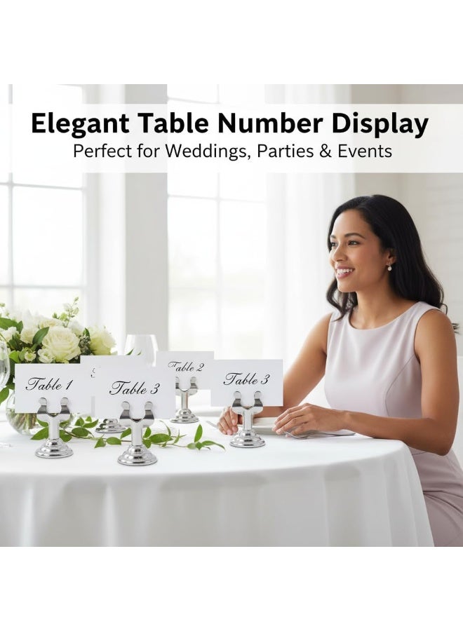 Bluejw Stainless Steel Table Number Holder Clip Holder for Photos and Cards, Note Holder for Weddings, Restaurants and Parties Decorations - Image 2