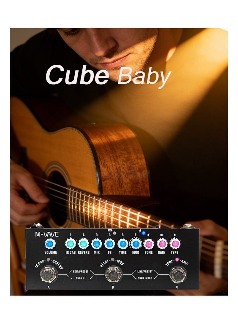 M-VAVE Multi Effects Guitar Pedal, Reverb Guitar Pedal，Delay，Chorus，Phaser，with IR Loading 9 AMP Models， Reverb Effect Pedal, Support Recording，Bluetooth 5.0 - Image 5