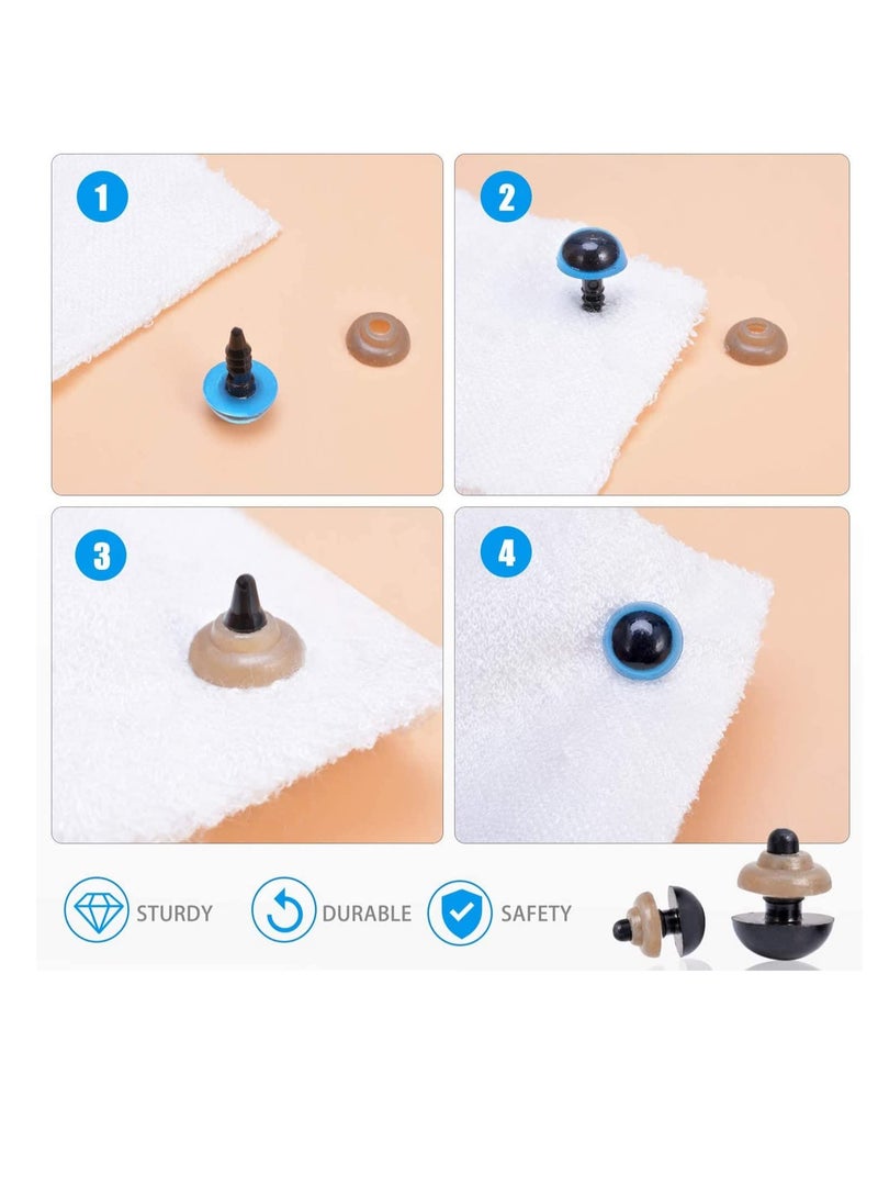 Plastic Safety Eyes and Noses with Washers 1040 Pcs, Craft Doll Teddy Bear Nose for Doll, Puppet, Bear, Crafts, Crochet Toy Stuffed Animals Assorted Sizes - Image 4