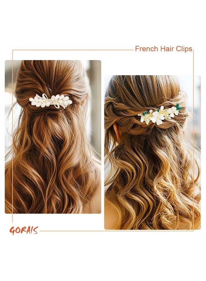 GORAIS Gold Hair Barrettes Flower Hair Clips Accessories for Women (Pack of 2) - Image 4