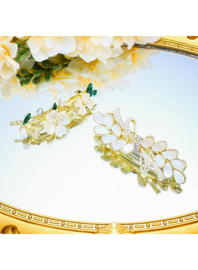 GORAIS Gold Hair Barrettes Flower Hair Clips Accessories for Women (Pack of 2) - Image 5