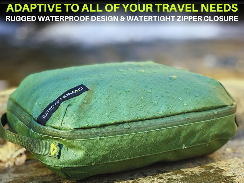 SUITEDNOMAD Adventure Travel Packing Cubes, IP65 Water&Dust Proof Organizer Wet Bags (4Piece/Waterproof, Moss Green) - Image 2