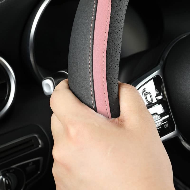 Car Steering Wheel Cover, Leather Steering Wheel Cover Universal 14.5-15 Inch Microfiber Leather Anti-Slip Breathable Auto Steering Wheel Covers for Men Women and - Image 4