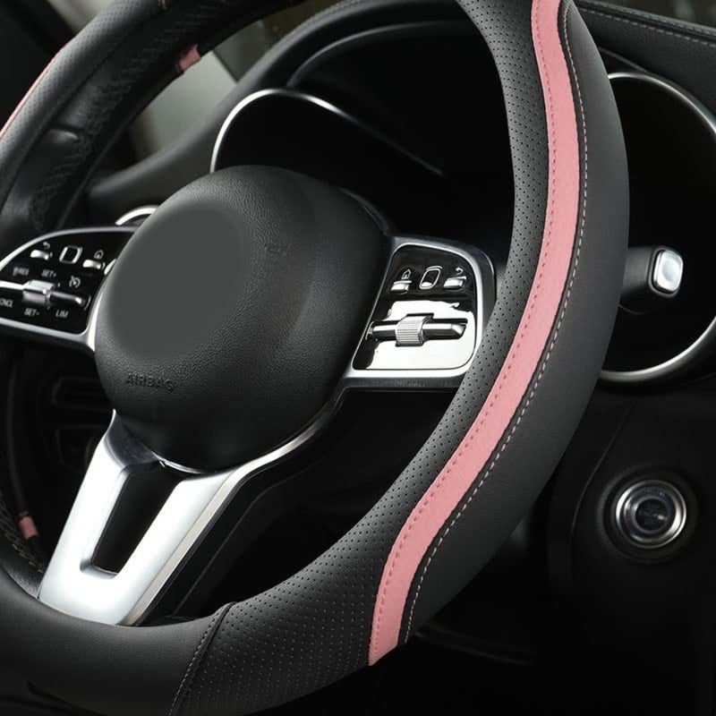 Car Steering Wheel Cover, Leather Steering Wheel Cover Universal 14.5-15 Inch Microfiber Leather Anti-Slip Breathable Auto Steering Wheel Covers for Men Women and - Image 3
