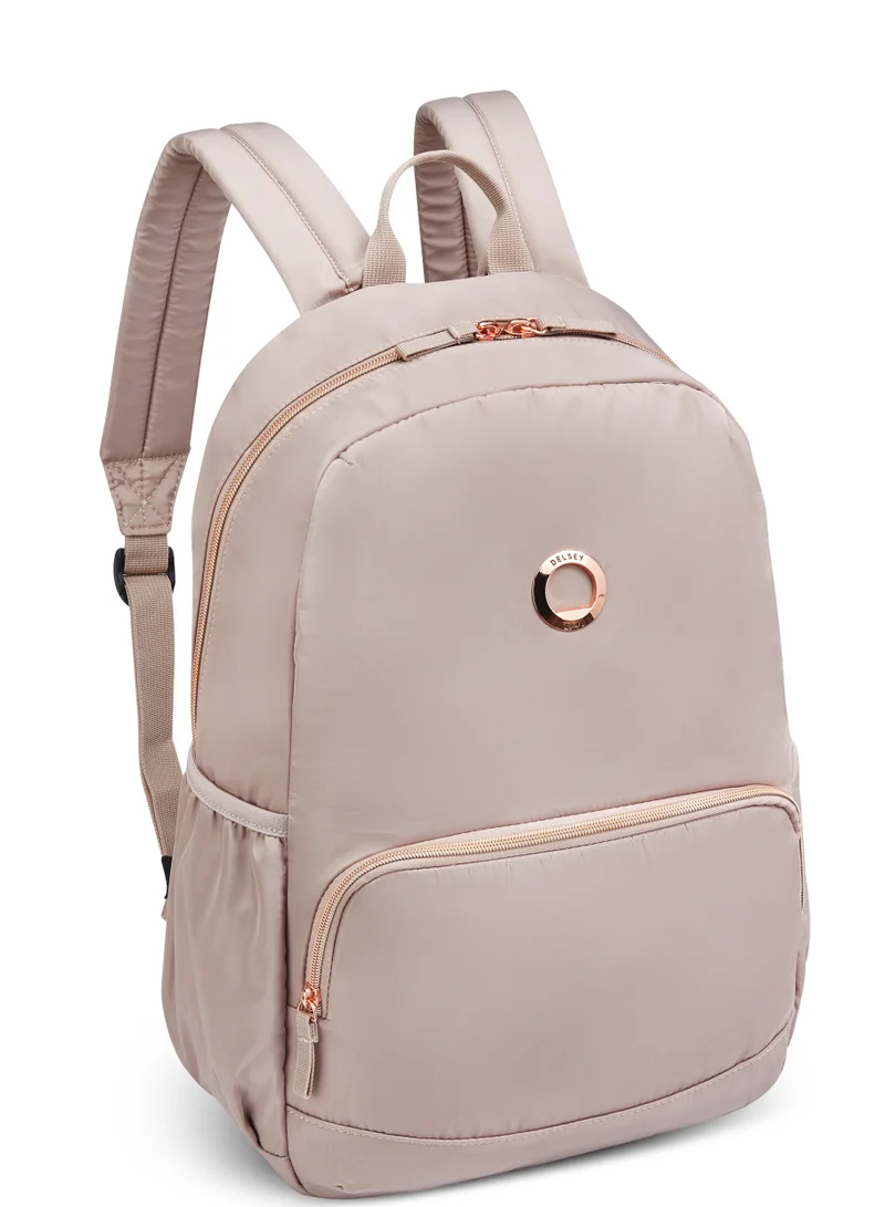 DELSEY Paris DELSEY PARIS SUNNY 1 Backpack Beige, 15.6 Inch Laptop Backpack, Stylish Work & Travel Bag with Padded Laptop Compartment, Multiple Pockets, Comfortable Straps & Zip Closure