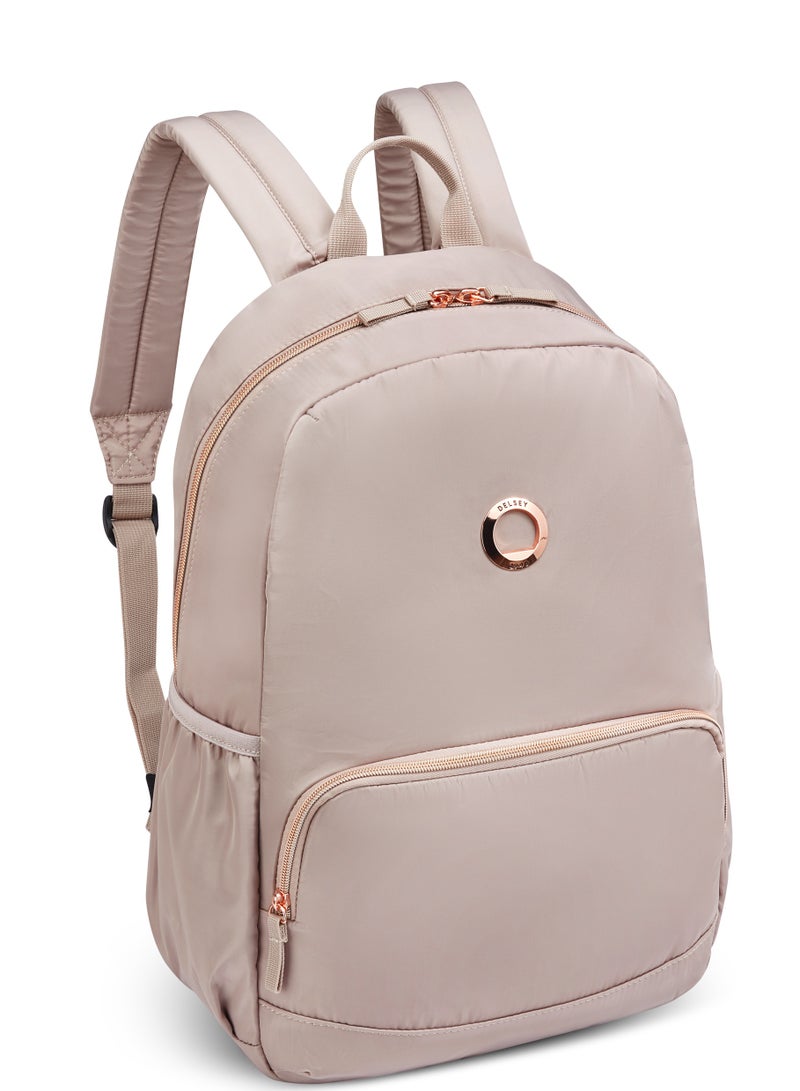 DELSEY PARIS SUNNY 1 Backpack Beige, 15.6 Inch Laptop Backpack, Stylish Work & Travel Bag with Padded Laptop Compartment, Multiple Pockets, Comfortable Straps & Zip Closure - Image 2
