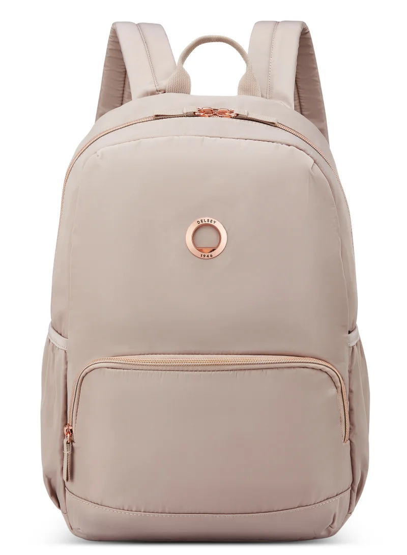 DELSEY Paris DELSEY PARIS SUNNY 1 Backpack Beige, 15.6 Inch Laptop Backpack, Stylish Work & Travel Bag with Padded Laptop Compartment, Multiple Pockets, Comfortable Straps & Zip Closure