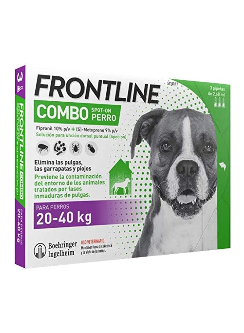 Frontline Combo Spot On fleu and tick control For Dogs 20-40 Kg 3 Doses From Varmacy - Image 1