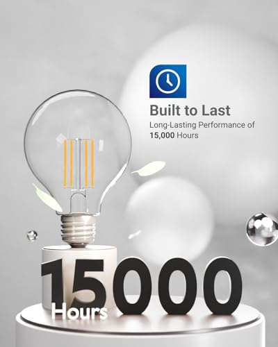 Sunco Lighting Sunco 10 Pack G25 LED Light Bulbs, Filament Edison Globe, Vanity Lighting Bulb for Bathroom Bedroom, 500 LM, 5W (60W Equivalent), 4000K Cool White, Dimmable, E26 Base, Clear UL. - Image 5