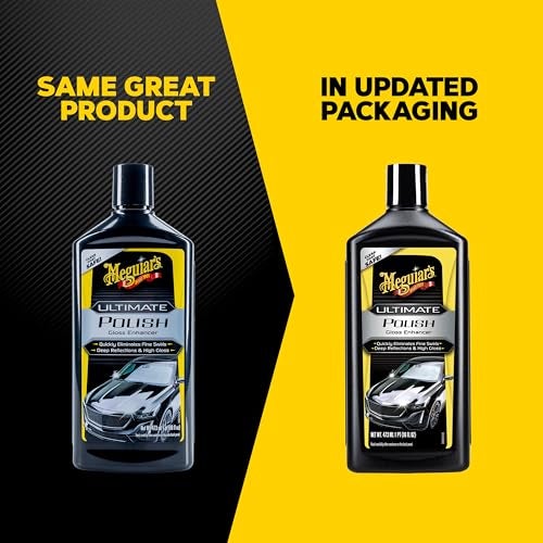 Meguiar's Meguiars Ultimate Polish HighGloss Polish for a Show Car Shine Permanently Removes Light Swirls to Produce a Deep Wet Reflection with a High Gloss Shine Easy to Use 16 Oz - Image 3