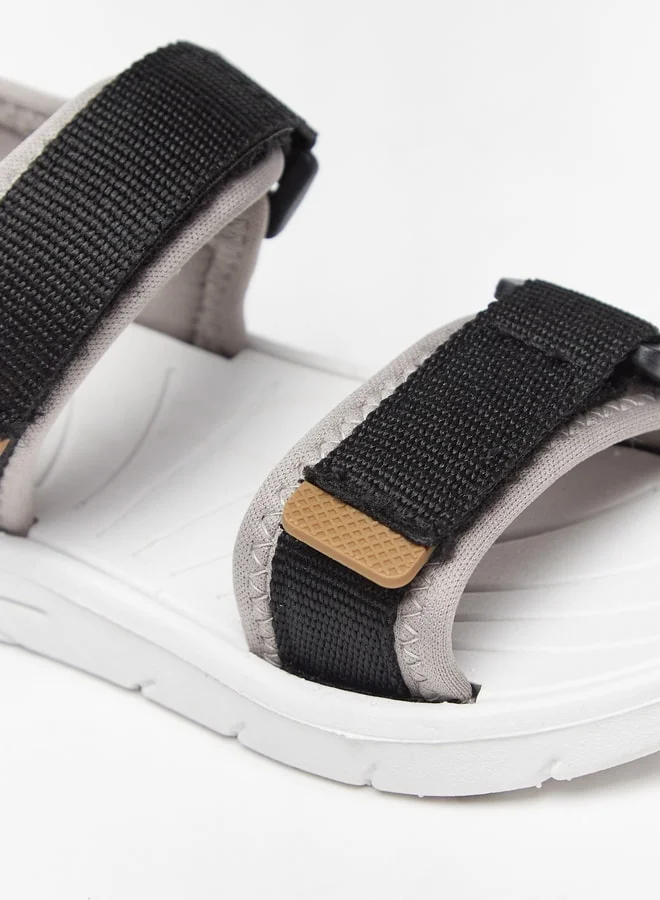 ال بي ال من شو اكسبرس Boys Textured Sandals with Hook and Loop Closure