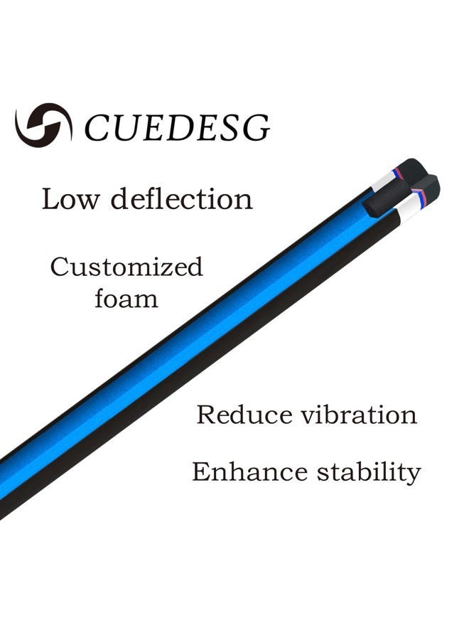 CUEDESG Carbon Fiber Pool Cue Stick 10.5mm/11.8mm/12.5mm,Low Deflection Pool Stick,Professional Cue Stick with Case… (Black_Leather Wrap_11.8mm) - Image 4