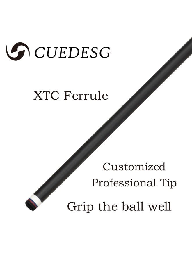 CUEDESG Carbon Fiber Pool Cue Stick 10.5mm/11.8mm/12.5mm,Low Deflection Pool Stick,Professional Cue Stick with Case… (Black_Leather Wrap_11.8mm) - Image 5