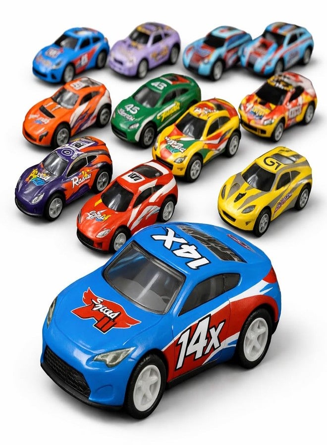 LEMBOSE Set of 10 Unbreakable Pull Back Cars for Kids | Metal Alloy Mini Racing Diecast Car Toy Set | Strong & Durable High Speed Vehicles | Gift for Boys & Girls - Image 1