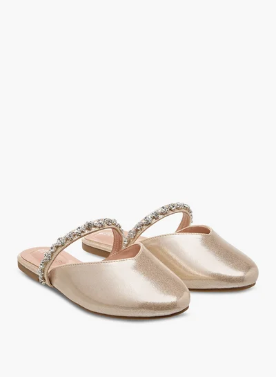 Celeste Girls' Embellished Slip-On Mules