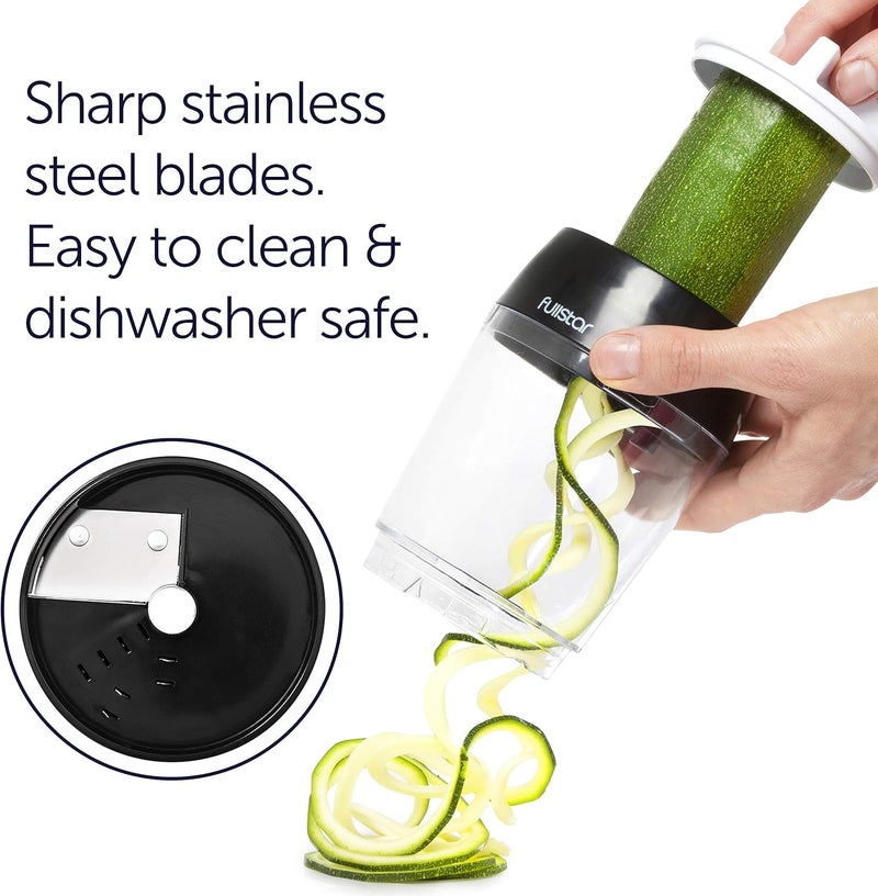 FULL STAR Vegetable Spiralizer and Slicer - Zucchini Spiralizer Noodle Maker with Sharp Stainless Steel Blades, Spiralizer for Veggie Noodles, Cucumber Veggie Vegetable Zoodler, Kitchen Gadget (4 in 1) - Image 5