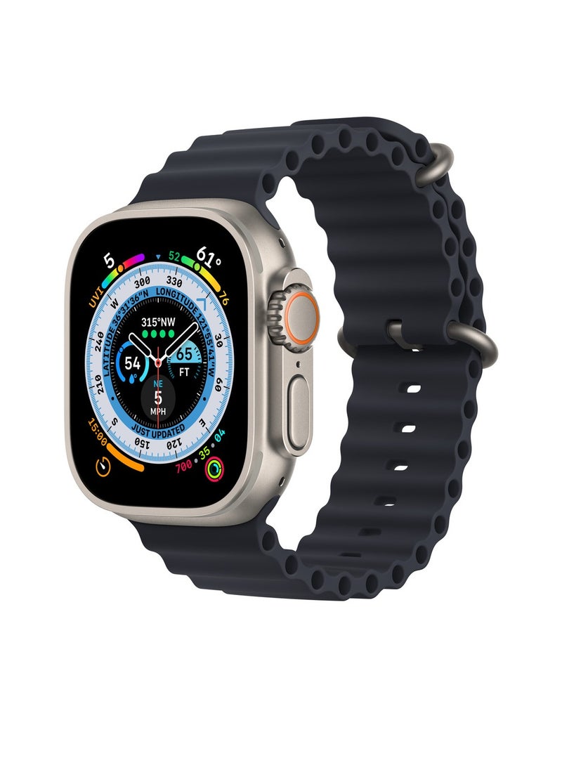 Generic - Ocean Silicon Rubber Strap For Apple Watch Ultra 49mm 45mm 44mm And 42mm - Image 1