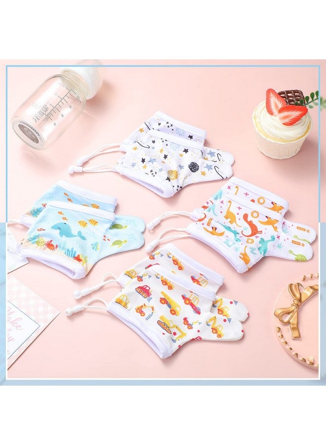 Seematn 4 Pairs Thumb Sucking Stop for Kids Breathable Thumb Suck Guard for Baby Toddler Stop Sucking Fingers Nail Biting Gloves(3-6 Years,Dinosaur) - Image 5