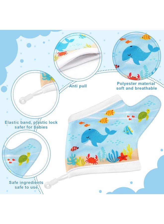 Seematn 4 Pairs Thumb Sucking Stop for Kids Breathable Thumb Suck Guard for Baby Toddler Stop Sucking Fingers Nail Biting Gloves(3-6 Years,Dinosaur) - Image 3
