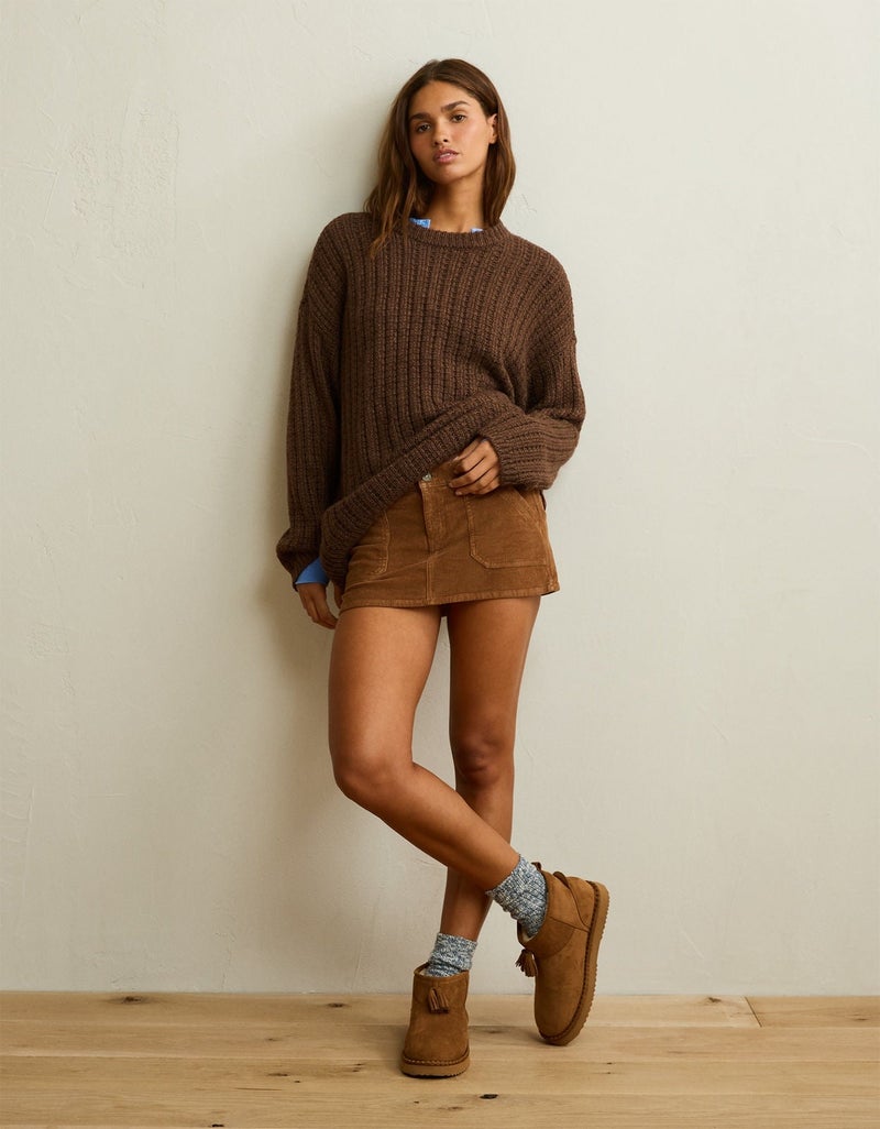 American Eagle AE Waffle Crew Pullover - Image 1
