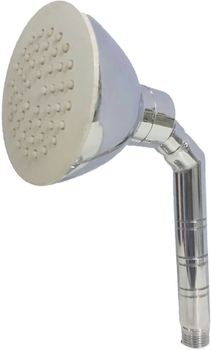 SHRUTI Heavy Duty Overhead shower Spice Round Single Flow ABS Shower Head with Round Shower Head arm Rain Shower With Rubbit Cleaning System Chrome with Free Wall flange And Teflon tap 6001 1774 1375 - Image 2