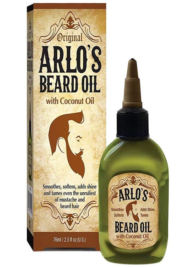 Arlo's 5-PC Mens Premium Beard Grooming Kit w/ Coconut Beard Oil 2.5oz Beard Oil, Beard Brush, Beard Comb, Beard Scissors & Carry Bag - Image 2