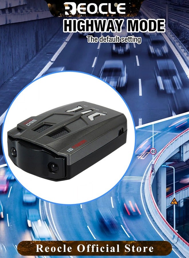 REOCLE Radar Detectors for Cars, Radar Detector with Automatic 360 Degree Detection, Vehicle Speed Alarm System, City Highway, Led Display, Voice Prompt Speed - Image 2